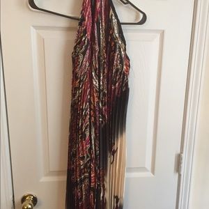 Colorful, pleated Maxi dress